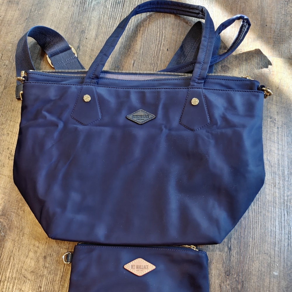 MZ Wallace Soho Tote Bag In Dark Blue Nylon
